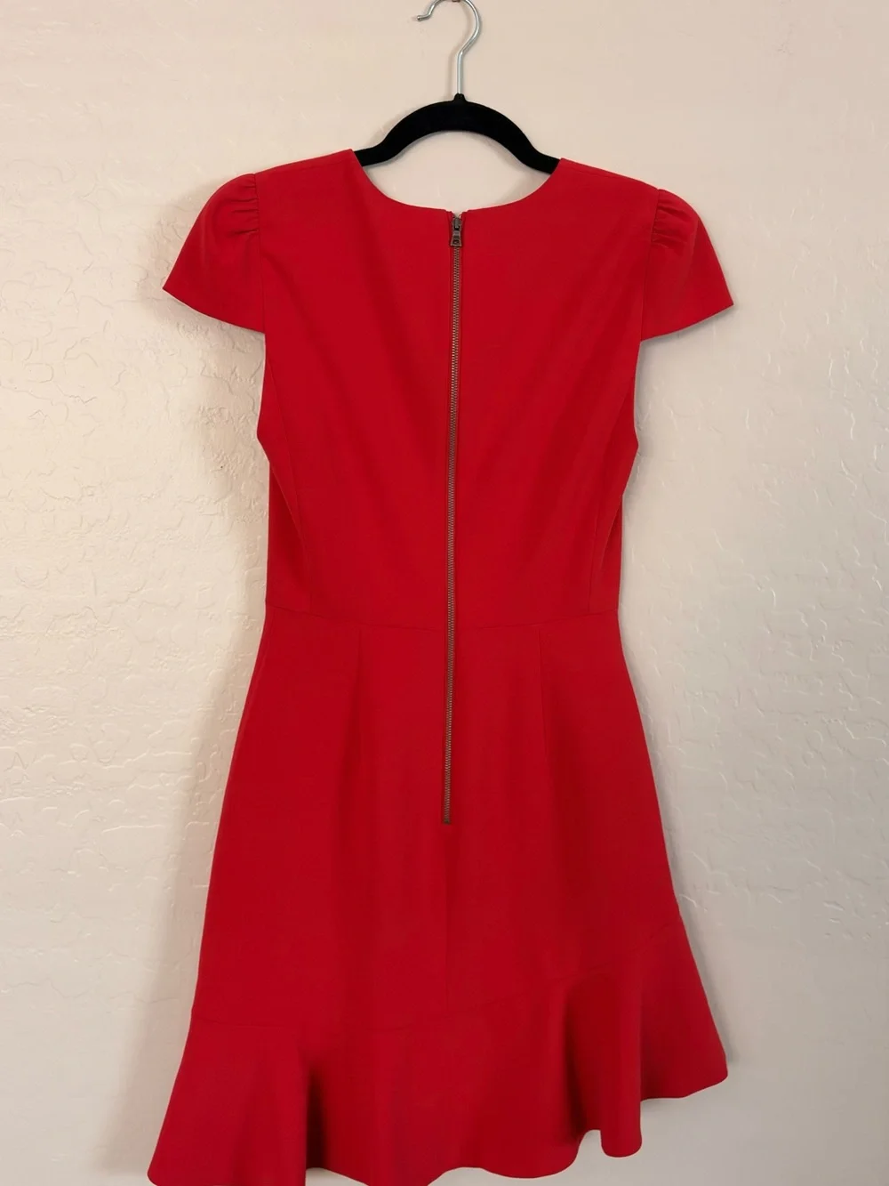 Alice + Olivia Fable Red Asymmetric Ruffle Dress Size 0